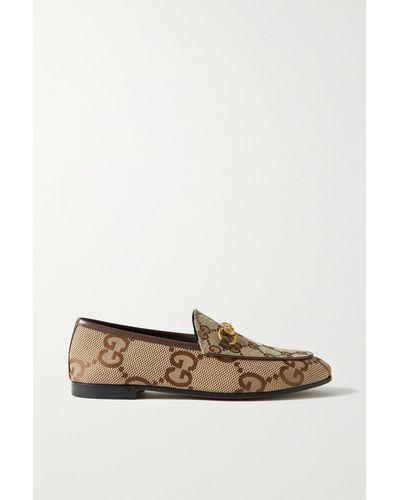 Gucci Jordaan Maxi GG Canvas Loafer - Brown