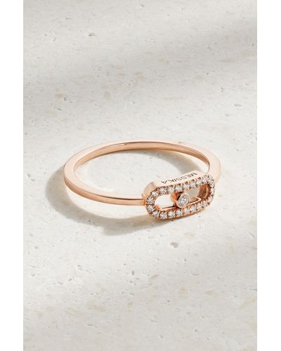 Messika Move Uno 18-karat Rose Gold Diamond Ring - Natural