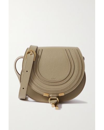 Chloé + Net Sustain Marcie Mini Textured-leather Shoulder Bag - Natural