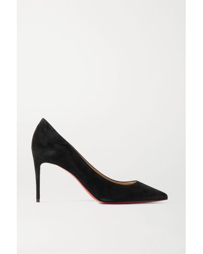 Christian Louboutin Kate 85 Suede Court Shoes - Black