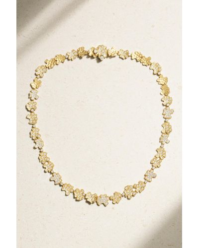 David Yurman Fine Petals 18-karat Gold Diamond Necklace - Natural