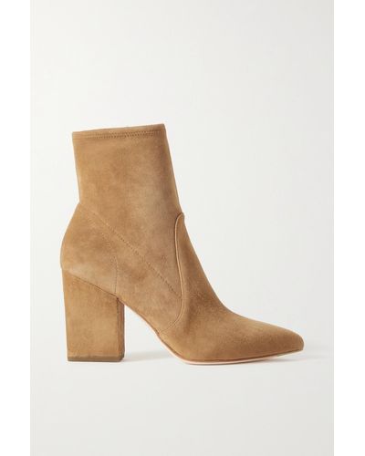 Loeffler Randall + Net Sustain Isla Suede Ankle Boots - Natural