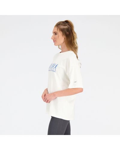 New Balance Athletics Remastered Cotton Jersey Oversized T-shirt - Wit