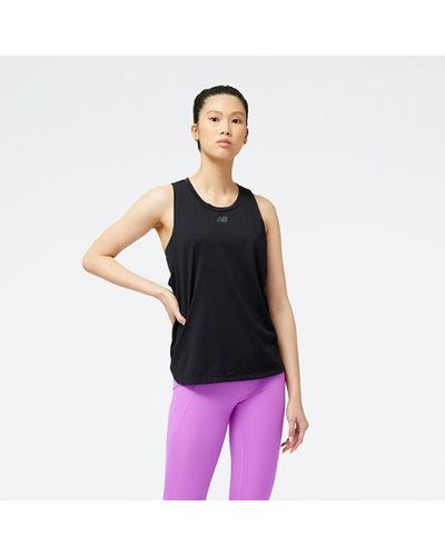 New Balance Femme Impact Run Luminous Tank En, Poly Knit, Taille - Violet