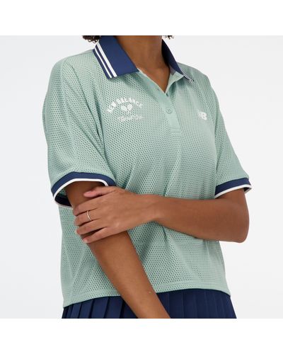 New Balance Mesh tournament polo in verde