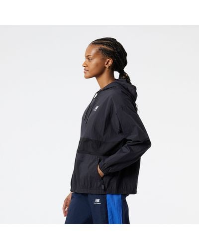 New Balance Nb Athletics Amplified Woven Jacket In Polywoven - Blue