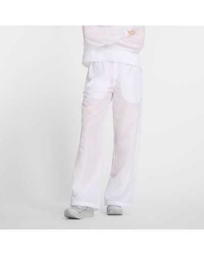 New Balance District Vision X Translucent Track Pant In Polywoven - White