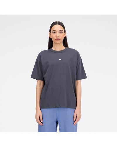 New Balance Athletics oversized t-shirt in nero - Blu