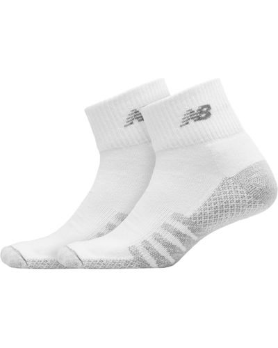 New Balance Coolmax Quarter Socks 2 Pack - White