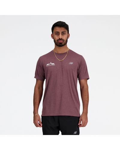 New Balance Run For Life Athletics T-shirt - Purple