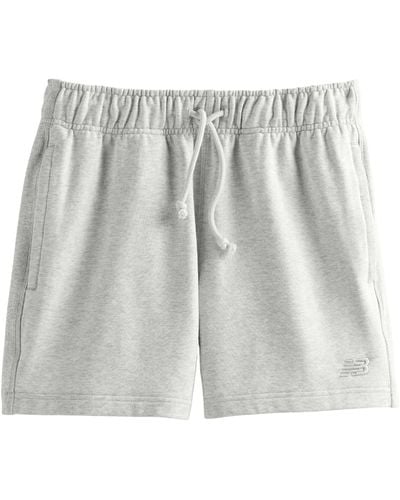 New Balance Athletics French Terry Short 5" In Cotton - Grey