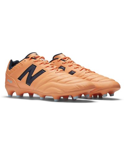 New Balance 442 Pro Fg V2 In Orange/blue Leather - Pink