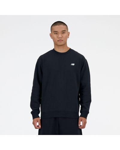 New Balance Sport Essentials Fleece Crew Shirt Black (size L) - Blue