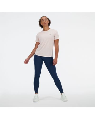 New Balance Nb Sleek Pocket High Rise legging 27" In Blue Poly Knit