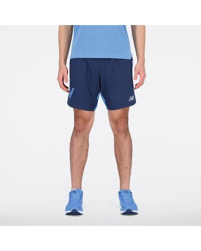 New Balance Pantalones cortos graphic impact run 7 inch - Azul