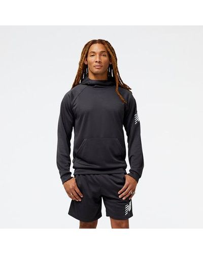 New Balance Homme Tenacity Football Training Hoodie En, Poly Knit, Taille - Bleu
