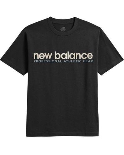 New Balance Homme Professional Ad T-Shirt En, Cotton Fleece, Taille - Noir