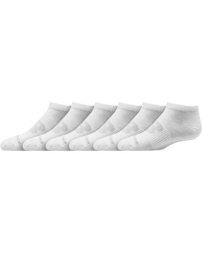 New Balance Kids Flat Knit No Show Socks 6 Pack - White