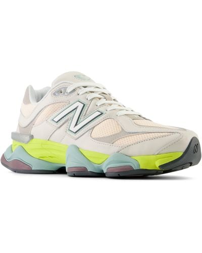 New Balance 9060 In Beige/pink/grey Leather - Green