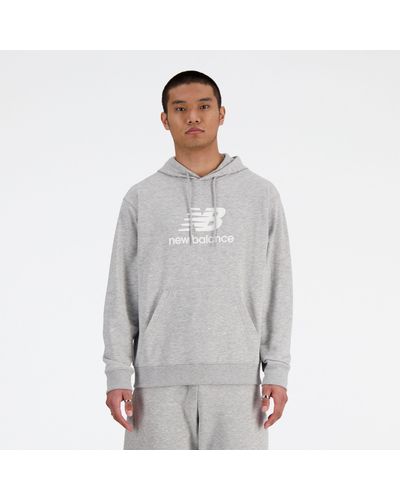 New Balance Sport Essentials French Terry Logo Hoodie - Gray