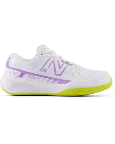 New Balance 696v5 In White/purple Synthetic