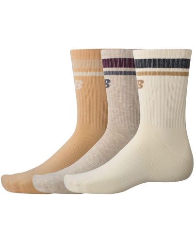 New Balance Essentials Line Midcalf 3 Pack Midcalf Socks - White