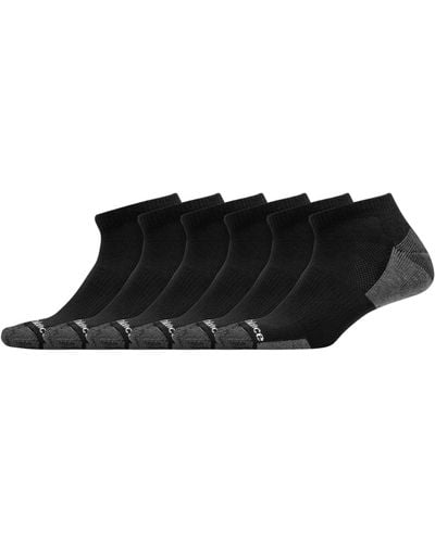 New Balance Cushioned Low Cut Socks 6 Pack - Black