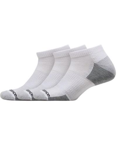 New Balance Unisexe Chaussettes Essentials Cushioned Low Cut 3Er Pack Homme En, Poly Knit, Taille - Blanc