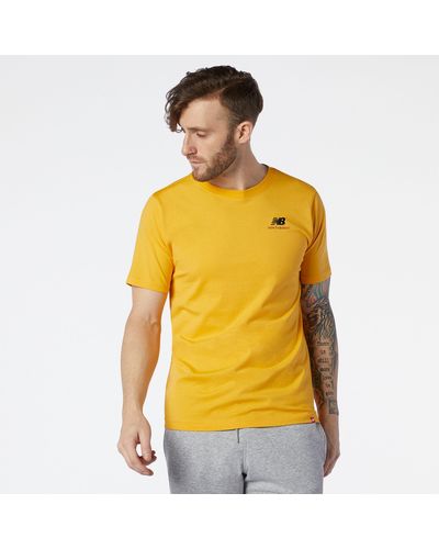 New Balance NB Essentials Embroidered Tee - Giallo