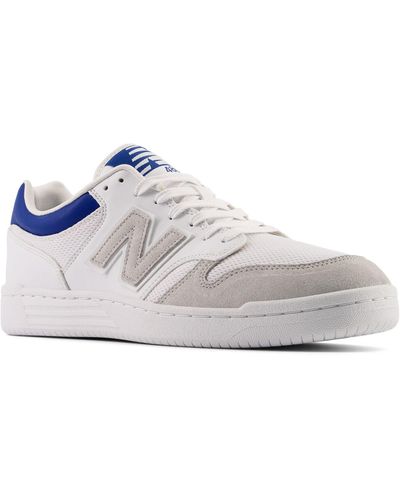 New Balance 480 in bianca/blu