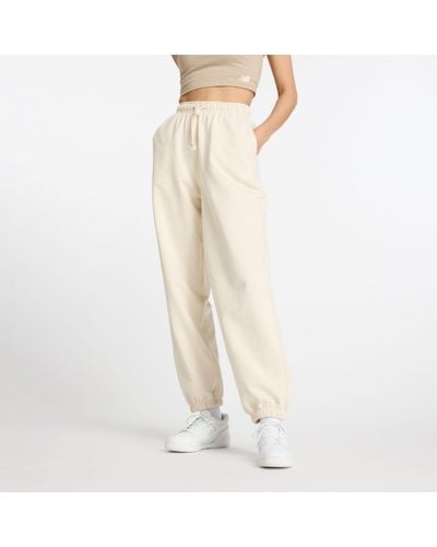 New Balance Athletics French Terry jogger In Cotton - Natural