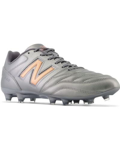 New Balance 442 V2 Team Fg In Grey/blue/brown Synthetic