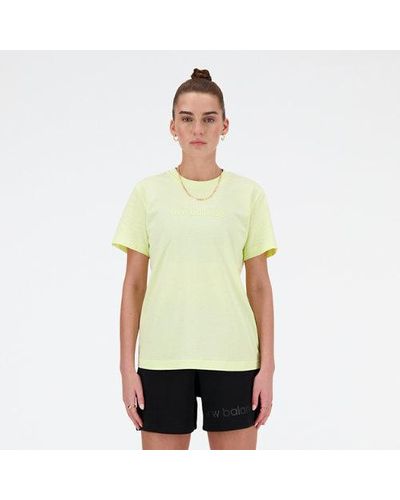 New Balance Femme Hyper Density Jersey T-Shirt En, Cotton Jersey, Taille - Neutre