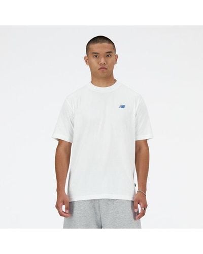 New Balance Homme Sport Essentials Runners T-Shirt En, Cotton, Taille - Blanc