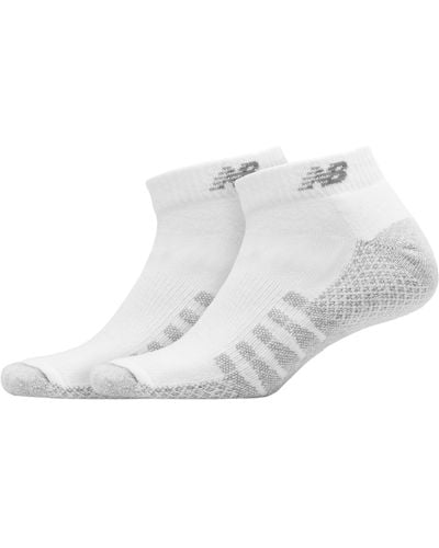 New Balance Unisex Coolmax Low Cut Socks 2 Pack - White