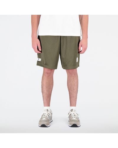 New Balance Pantalones cortos nb hoops essentials fundamental - Verde