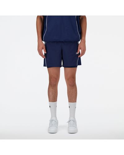 New Balance Hoops on court 2 in 1 short in blau