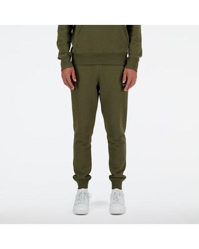 New Balance Homme Pantalons Nb Classic Core Fleece En, Cotton, Taille - Vert