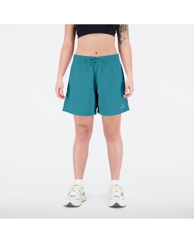 New Balance Uni-ssentials french terry short - Azul