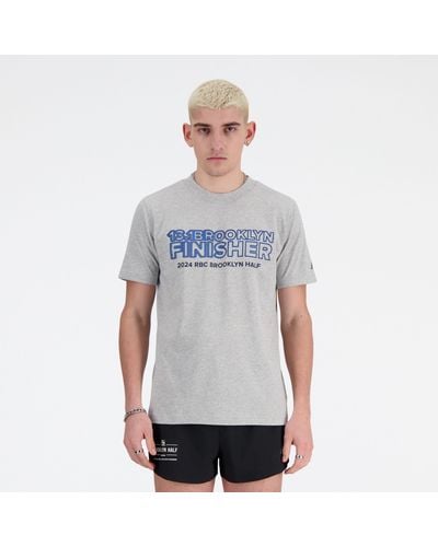 New Balance Rbc Brooklyn Half Finisher T-shirt - Gray