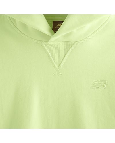 New Balance Athletics French Terry Hoodie In Green Cotton Fleece