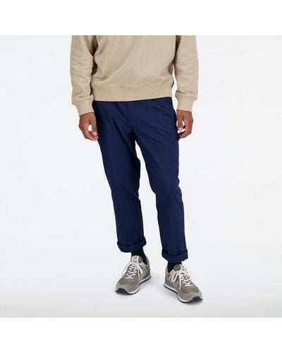 New Balance Homme Twill Straight Pant 28&Quot; En, Cotton Twill, Taille - Bleu