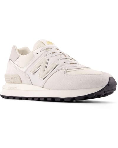 New Balance 574 Legacy In White/grey Suede/mesh