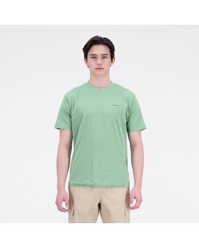 New Balance Essentials Cafe Shop Front Cotton Jersey T-shirt - Groen