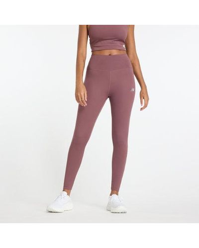 New Balance Femme Nb Harmony High Rise Legging 25&Quot; En, Poly Knit, Taille - Rouge