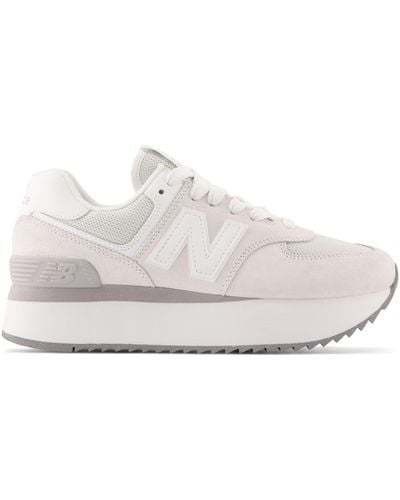 New Balance 574+ In Suede/mesh - Gray