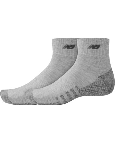 New Balance Coolmax Quarter Socks 2 Pack - Gray