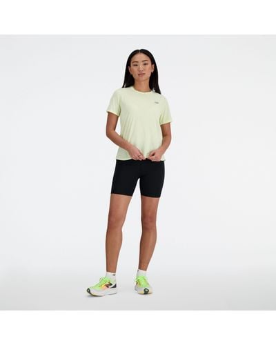 New Balance Athletics T-shirt In Poly Knit - Yellow