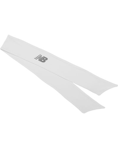 New Balance Unisex Tieback Headband - White
