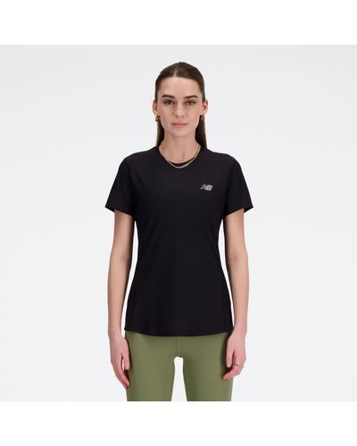 New Balance Jacquard Slim T-shirt - Zwart